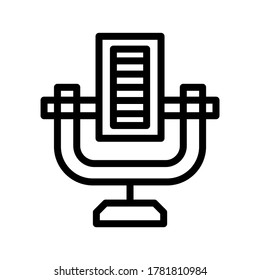 icono de micrófono o logotipo símbolo de signo aislado ilustración vectorial - iconos vectoriales de estilo negro de alta calidad
