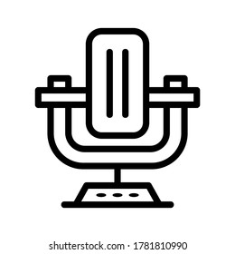 microphone icon or logo isolated sign symbol vector illustration - high quality black style vector icons
