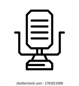 Mikrofon-Symbol oder -Logo einzeln auf Zeichen, Vektorgrafik - hochwertige Vektorsymbole in schwarzem Stil
