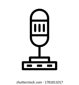 microphone icon or logo isolated sign symbol vector illustration - high quality black style vector icons
