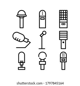 Microphone icon or logo isolated sign symbol vector illustration - Collection of high quality black style vector icons
