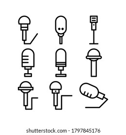 Microphone icon or logo isolated sign symbol vector illustration - Collection of high quality black style vector icons

