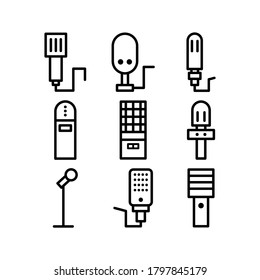 Microphone icon or logo isolated sign symbol vector illustration - Collection of high quality black style vector icons
