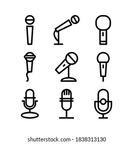 microphone icon or logo isolated sign symbol vector illustration - Collection of high quality black style vector icons
