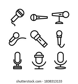 microphone icon or logo isolated sign symbol vector illustration - Collection of high quality black style vector icons

