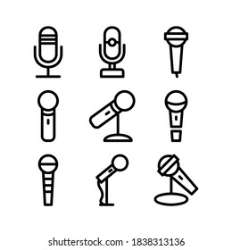 microphone icon or logo isolated sign symbol vector illustration - Collection of high quality black style vector icons
