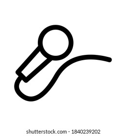 icono de micrófono o logotipo símbolo de signo aislado ilustración vectorial - iconos vectoriales de estilo negro de alta calidad

