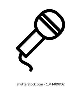 microphone icon or logo isolated sign symbol vector illustration - high quality black style vector icons
