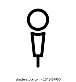 microphone icon or logo isolated sign symbol vector illustration - high quality black style vector icons
