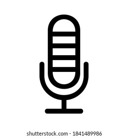 microphone icon or logo isolated sign symbol vector illustration - high quality black style vector icons
