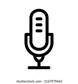 microphone icon or logo isolated sign symbol vector illustration - high quality black style vector icons
