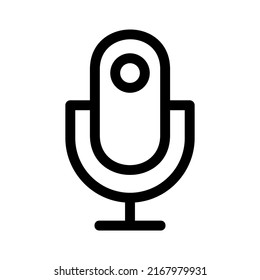Mikrofon-Symbol oder -Logo einzeln auf Zeichen, Vektorgrafik - hochwertige Vektorsymbole in schwarzem Stil
