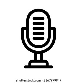 microphone icon or logo isolated sign symbol vector illustration - high quality black style vector icons
