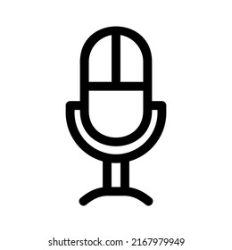 microphone icon or logo isolated sign symbol vector illustration - high quality black style vector icons
