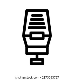 Mikrofon-Symbol oder -Logo einzeln auf Zeichen, Vektorgrafik - hochwertige Vektorsymbole in schwarzem Stil
