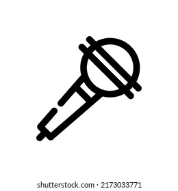 icono de micrófono o logotipo símbolo de signo aislado ilustración vectorial - iconos vectoriales de estilo negro de alta calidad
