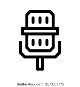 microphone icon or logo isolated sign symbol vector illustration - high quality black style vector icons

