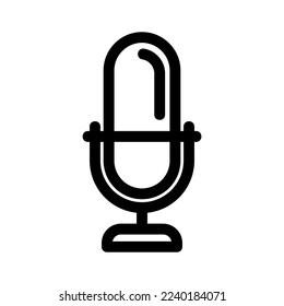 microphone icon or logo isolated sign symbol vector illustration - high quality black style vector icons
