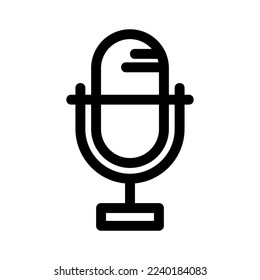 microphone icon or logo isolated sign symbol vector illustration - high quality black style vector icons

