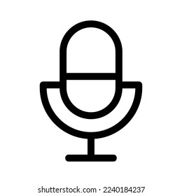 microphone icon or logo isolated sign symbol vector illustration - high quality black style vector icons
