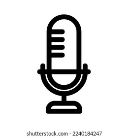 microphone icon or logo isolated sign symbol vector illustration - high quality black style vector icons
