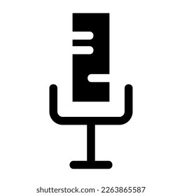 microphone icon or logo isolated sign symbol vector illustration - high quality black style vector icons