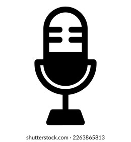 microphone icon or logo isolated sign symbol vector illustration - high quality black style vector icons