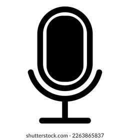 microphone icon or logo isolated sign symbol vector illustration - high quality black style vector icons