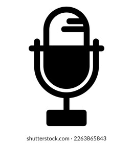 microphone icon or logo isolated sign symbol vector illustration - high quality black style vector icons
