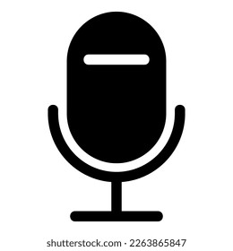 microphone icon or logo isolated sign symbol vector illustration - high quality black style vector icons
