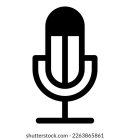 microphone icon or logo isolated sign symbol vector illustration - high quality black style vector icons