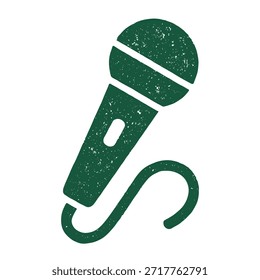 Vector del sello del logotipo del icono del micrófono sobre fondo blanco
Icono de sello de Vector
