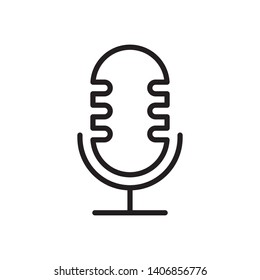 microphone icon logo vector design template