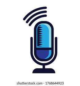 MICROPHONE ICON LOGO VECTOR TEMPLATE 