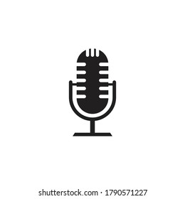 Microphone icon logo vector template