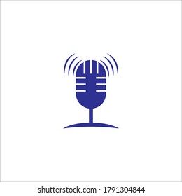 Microphone icon logo vector template