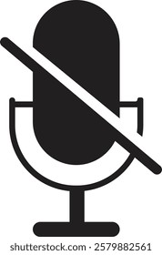 Microphone icon. Microphone logos template for web and mobile app. Media and Web icon in flat style. Microphone icon symbolizing broadcast and audio recording on a transparent background.