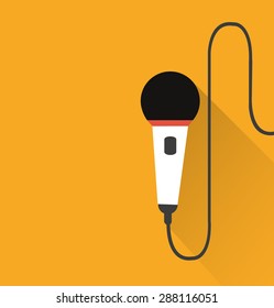 Microphone icon (long shadow)