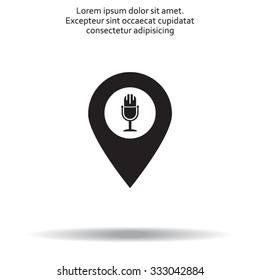 microphone icon map pin