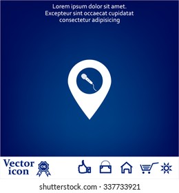 microphone icon map pin