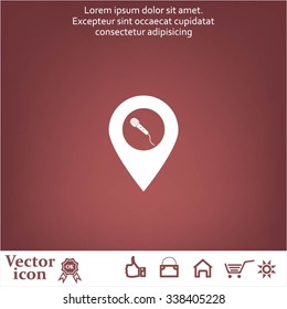 microphone icon map pin