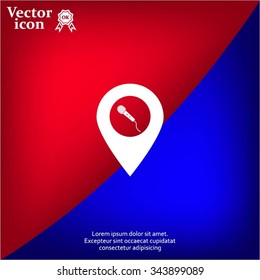 microphone icon map pin
