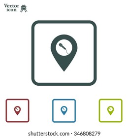 microphone icon map pin