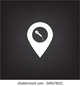 microphone icon map pin
