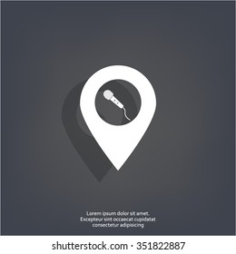 microphone icon map pin