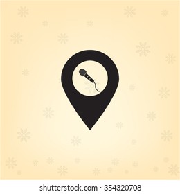microphone icon map pin