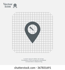 microphone icon map pin