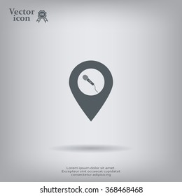 microphone icon map pin