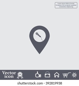 microphone icon map pin
