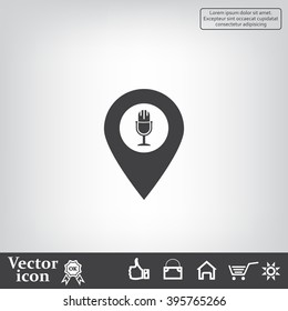 microphone icon map pin